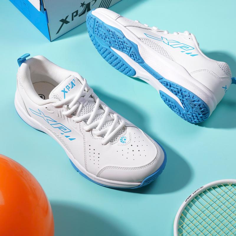 Giày Cầu Lông Giày Bóng Chuyền XP CL10 J- Max Nam Nữ Chính Hãng Màu Trắng - Đế Eva Siêu Nhẹ Chơi Sân Bê Tông Tốt - Tặng Tất Dệt Kim