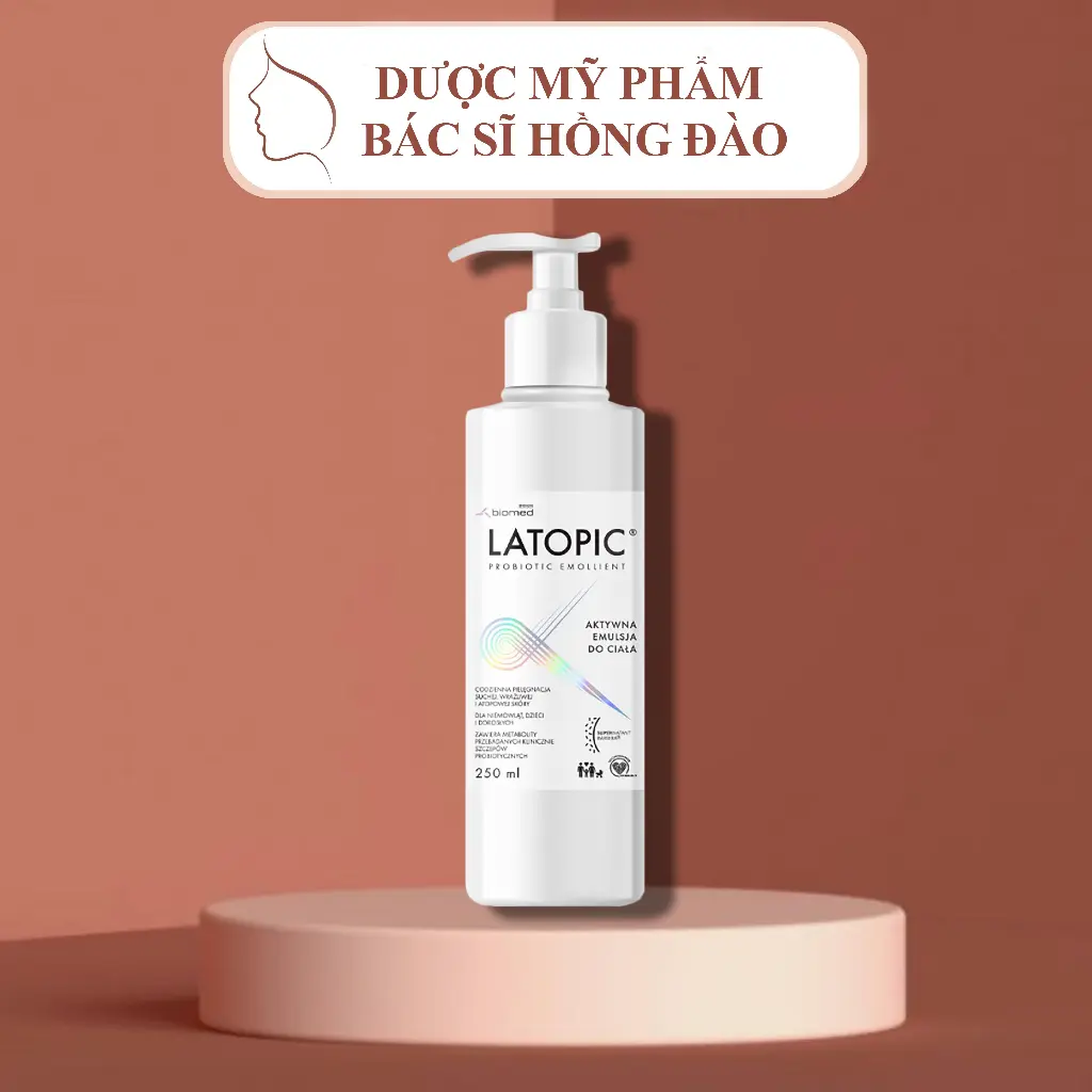 Nhũ tương dưỡng ẩm, làm dịu da Latopic Body Emulsion 250ml - BS HỒNG ĐÀO Nữ Làm Đẹp Da