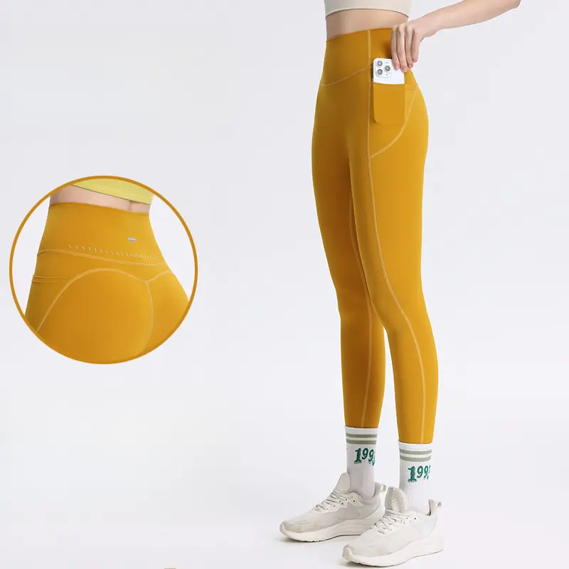 QXSH シームレスヨガパンツ レディース - ハイウエストお腹引き締め