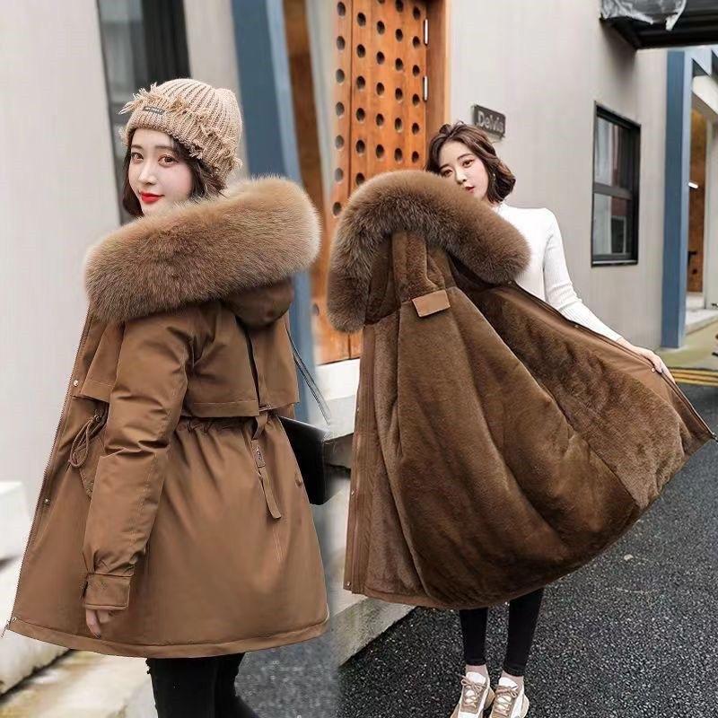 Áo khoác Parka Lót Lông Dáng Dài Hàng Quảng Châu Cao Cấp Nữ