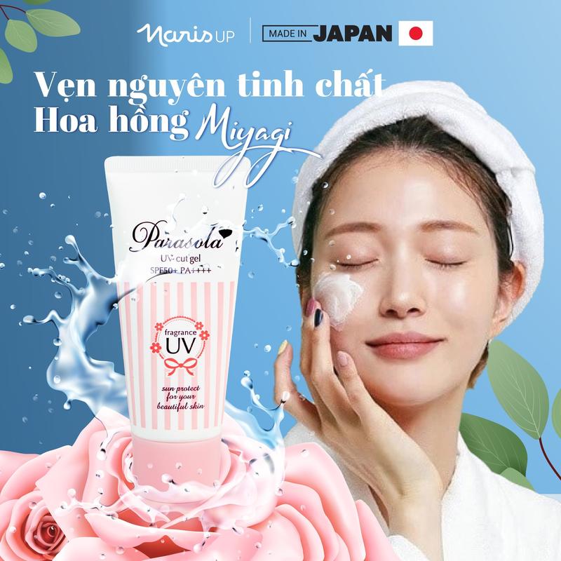 Gel chống nắng dưỡng sáng da Naris Parasola UV Cut Gel SPF50+/PA++++ 90gr 1
