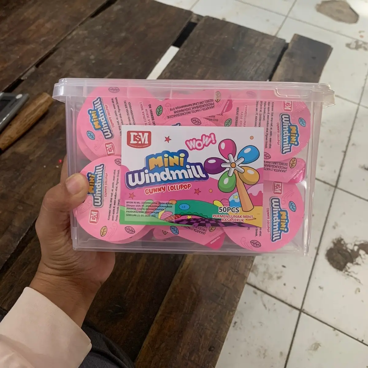 Mini Windmill Gummy Lollipop Isi 50 pcs dan 30 pcs