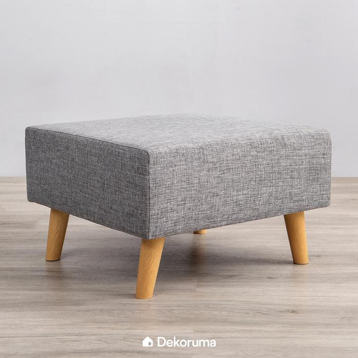 Gambar Dekoruam Daito Square Stool Kain Minimalis Abu-Abu Muda - Kursi Sofa Kotak - Warna dari Dekoruma Official Store Kab. Bekasi Tokopedia