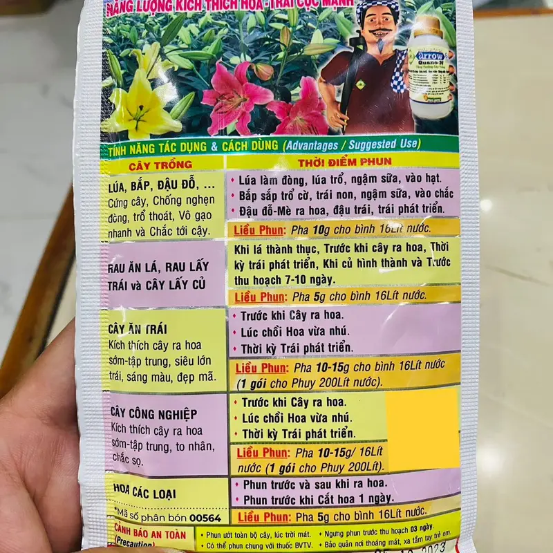 Phân bón lá kích phát tố hoa trái 1