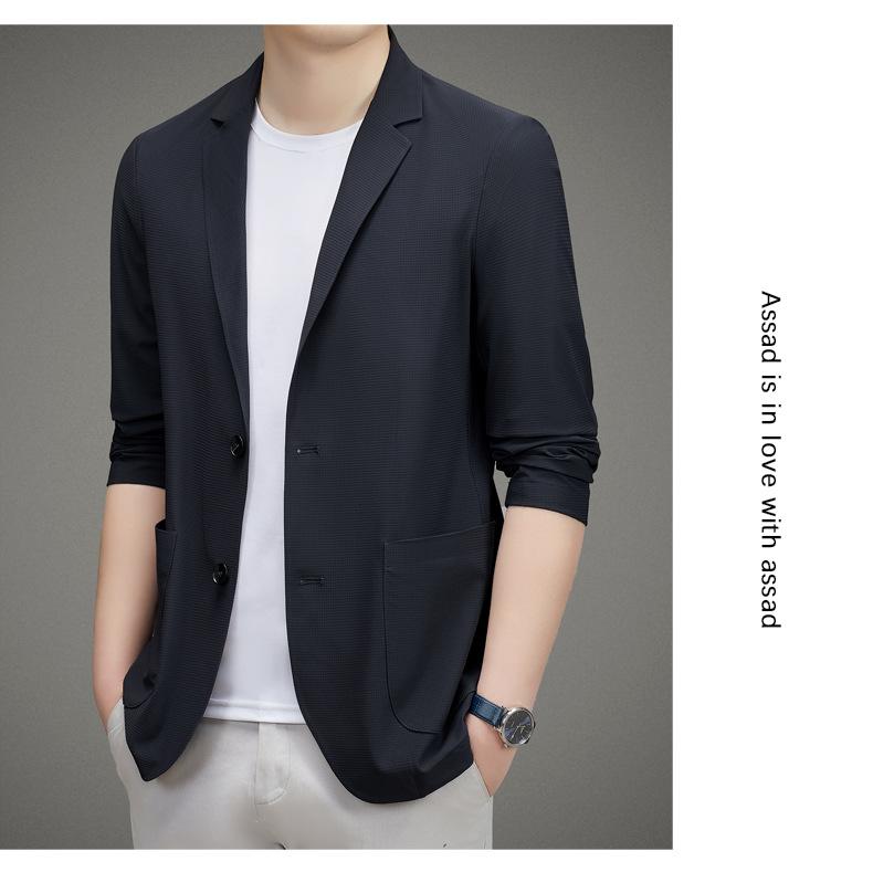 Product Introduction of [Duke] Spring Summer Ice Silk Sunscreen Casual Single Suit 2024 Men's Fashion New Business Suit for Middle-aged and Young Men 28