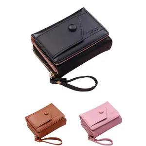 Dompet Wanita Dompet Lipat Pendek Premium Kulit Sintetis