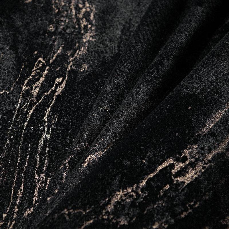 Marble Pattern Black Curtain, 1 Count Retro Room Decor Thickened Curtain, Household Textiles for Home Living Room Bedroom Decor 8