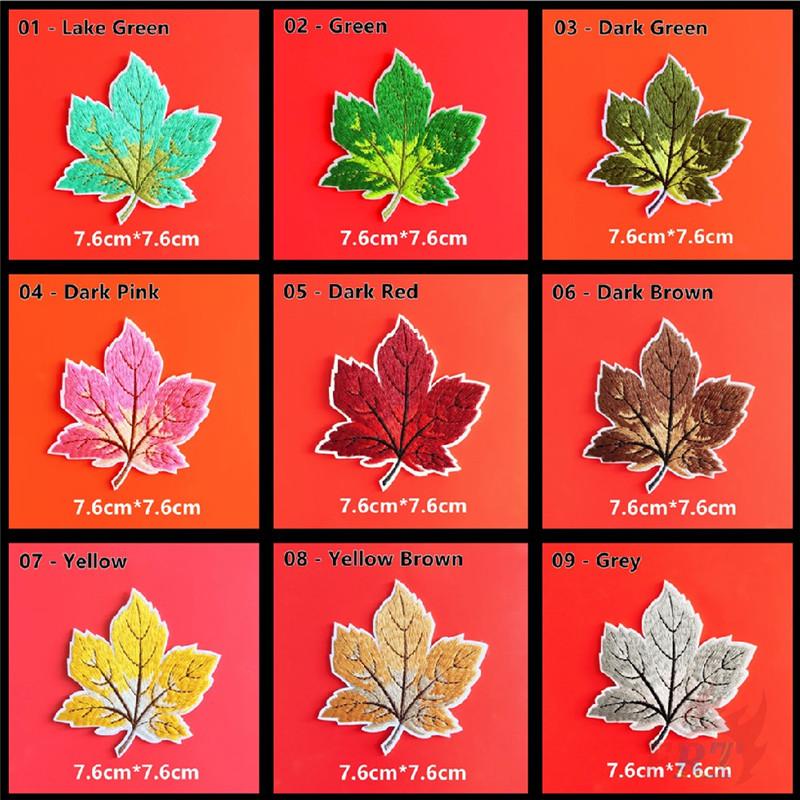 1 miếng ủi / thêu hình Lá phong To nhiều màu sắc tiện dụng cho trang trí thủ công quần áo phong cách độc đáo
