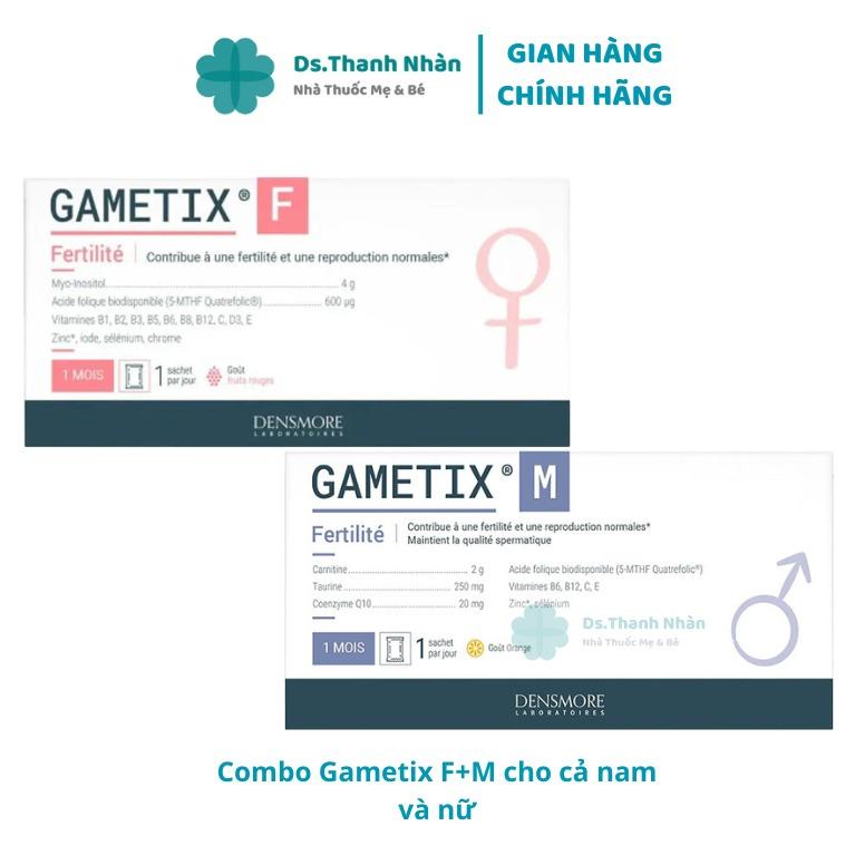 Bộ đôi Gametix f+Gametix M sản phẩm hỗ trợ sức khỏe cho cặp vợ chồng