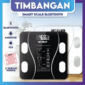WEWANT Timbangan Badan Digital Multiple Body Composition Measurements Bluetooth Aplikasi