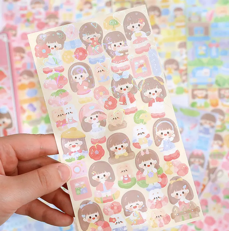 Stiker Glitter Telado Pack DIY Buku Jurnal Edisi Guka Mass Mechandisers 12 Lembar TLD94 Stationery Paper 4