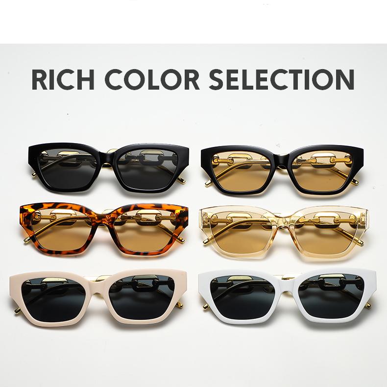 Kính Râm Mắt Mèo, Thương Hiệu Sang Trọng Đơn Giản, Phong Cách Y2K Hip Pop, Kính Mắt Nữ Nam Unisex, Kính Râm UV400, Thời Trang 4