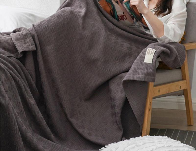 Product Introduction of Summer Towel Blanket Thin Pure Cotton Gauze Single Nap Blanket Office Sofa Cover Blanket Air Conditioning Blanket Quilt 9