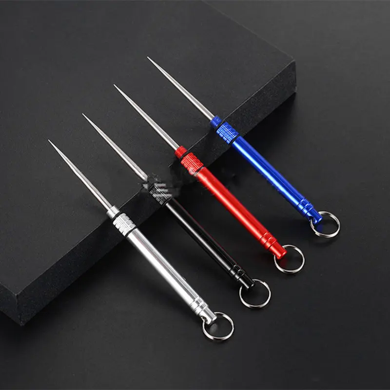 Chai Tăm Răng Đa Năng Cầm Tay EDC Ngoài Trời, Chất Liệu Titan, Dụng Cụ Cắm Trại, Ống Tăm, Bền Hơn Ống Chỉ Nha Khoa, Thích Hợp Để Cắm Trại, Có Thể Được Sử Dụng Làm Nĩa Trái Cây