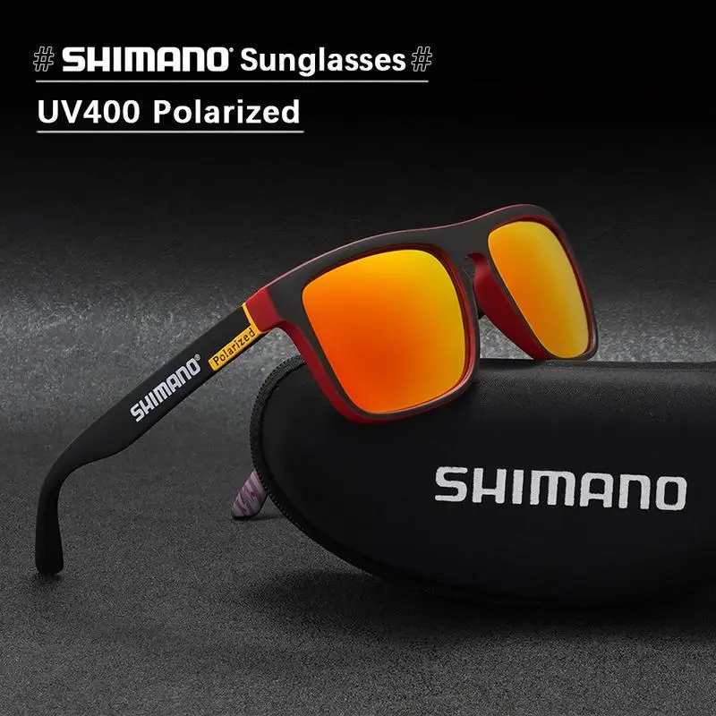 แว่นกันแดดโพลาไรซ์, Shimano, สำหรับผู้ชาย, เฉดสีขับรถ, เหมาะสำหรับการปั่นจักรยาน, ตั้งแคมป์, เดินป่า, และตกปลา, แว่นกันแดดคลาสสิก, ป้องกัน UV400, แว่นตา Sport ออกกำลังกาย กีฬา
