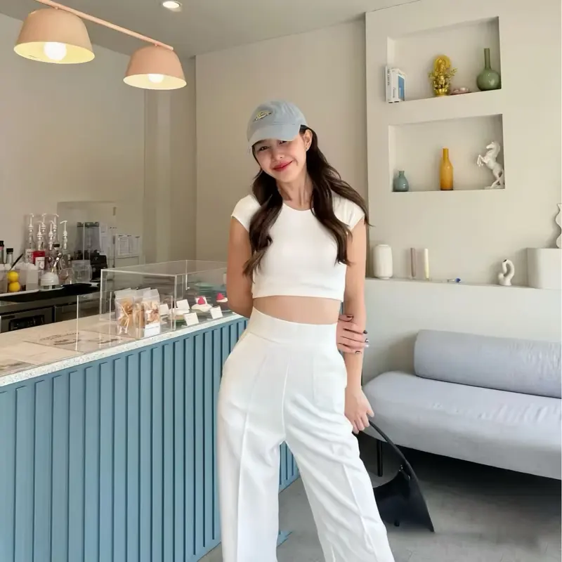 Quần tây công sở bigsize nữ, khóa sườn, ống suông trơn, dáng dài 98cm cho các nàng . Pants Baggy 2