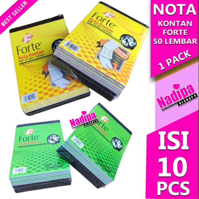 NOTA KONTAN KECIL 50 LEMBAR 1ply/2ply FORTE, 1 PAK ISI 10 PCS NADIPA OLSHOPP 0