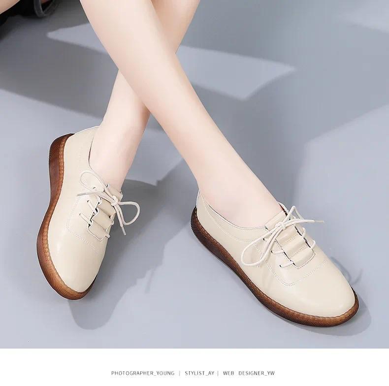 Product Introduction of Pumps Women's Spring and Autumn Soft Soled Flats Comfortable Work Shoes Girls' Mom Shoes 25