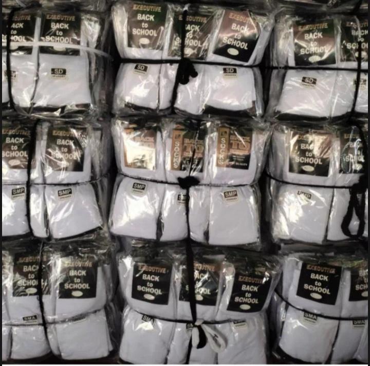 ( Set isi 6 & 12 Pasang ) Kaos Kaki Sekolah Hitam Putih Pria Wanita SD, SMP, SMA  - Fashion, Anak, Pendek Lembut Nyaman Dewasa Kantor Kerja Remaja Motif Katun 1