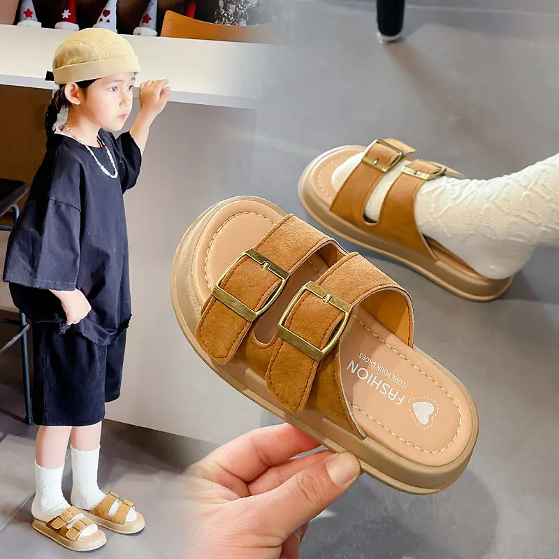 Dép Lê Trẻ Em, Phong Cách Cổ Điển Giày Đi Biển Cho Bé Gái Và Bé Trai, Đế Mềm Thường Ngày Thích Hợp Cho Trẻ Em Trung Và Lớn, Dép Đi Ngoài Trời, Hàng Mới Về Mùa Hè 2024 1