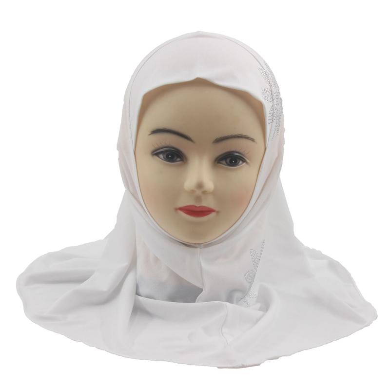 Product Introduction of 4 to 8 Years Old Little Girls' Rhinestone Hat Malay Scarf Headscarf  H002 11