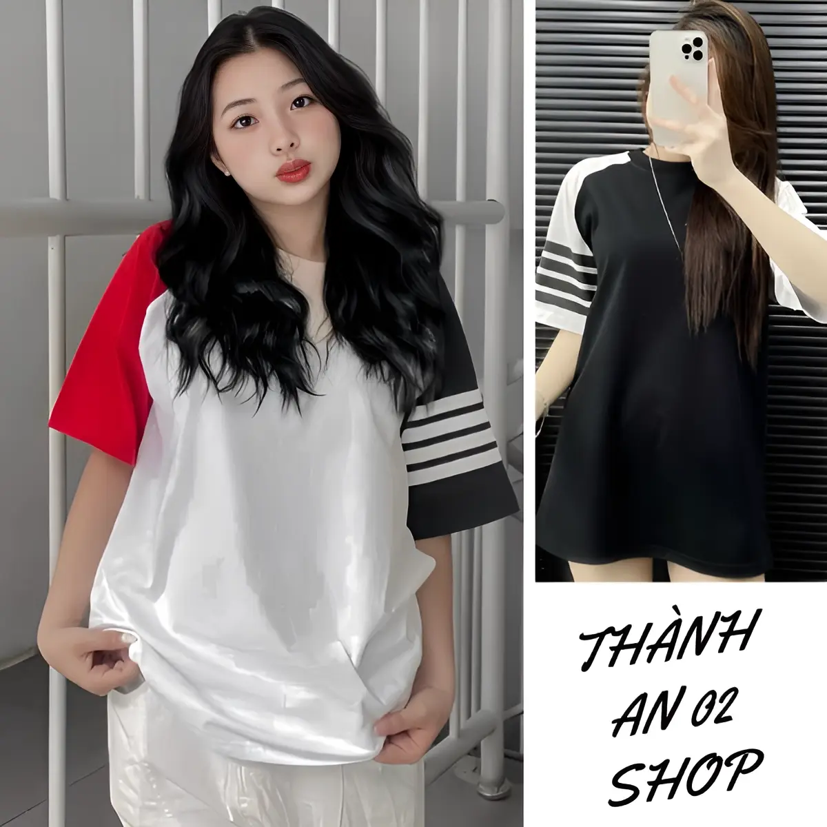 Áo Phông 4 Sọc Kẻ Tay Phối Màu - Chất Poly Mịn Cổ Tròn Form Rộng Hottrend Dành Cho Cả Nam Và Nữ