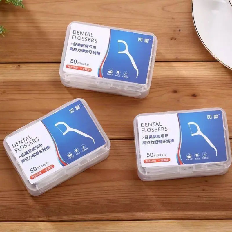 Combo 12 Hộp Tăm Chỉ, Mỗi Hộp 50 Chiếc Tăm Chỉ Nha Khoa Vệ Sinh Răng Miệng Tiệt Trùng Cao Cấp DENTAL FLOSSERS   hoptam chinhakhoa tăm  chinhakhoa 2