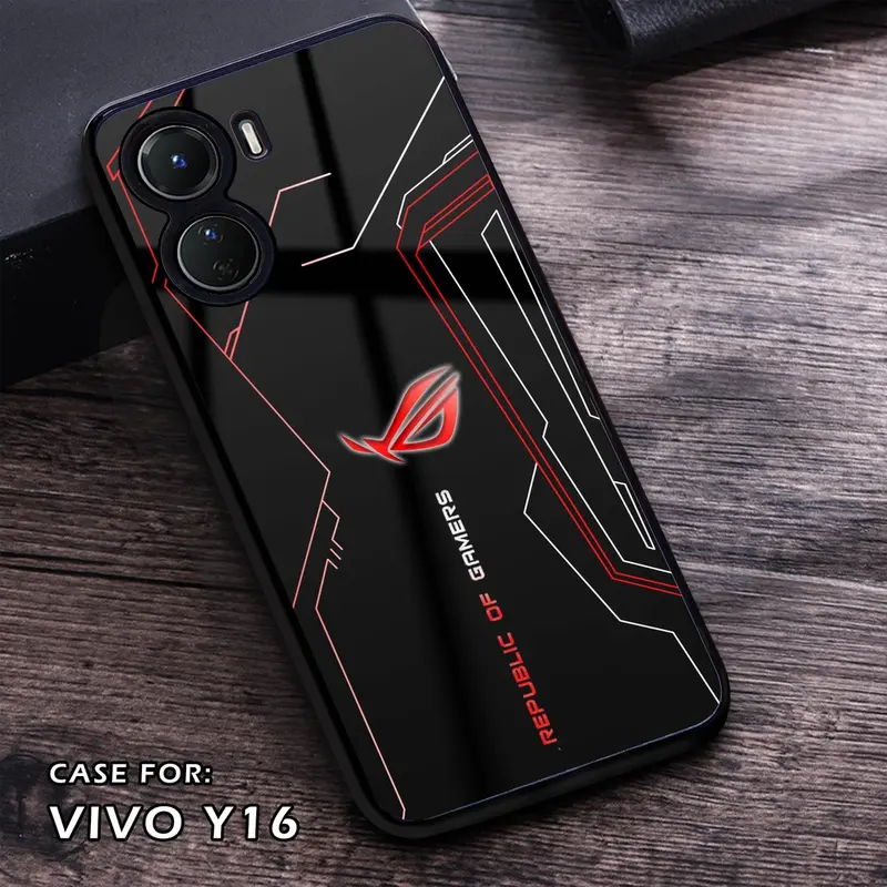 MAKMUR - Case Vivo Y16 - Fashion Case Motif ROG - Casing Vivo Y16 - Case hp Vivo Y16 - Pelindung hp - Case Handphone - Kesing hp - Hardcase - Softcase - Hardcase Glossy - Silikon hp 6