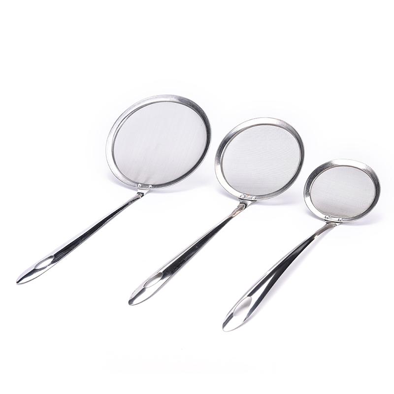 Chef Aid 3-Piece Stainless Steel Mesh Strainer Set – Oil Strainer, Flour Sifter, Colander Sieve