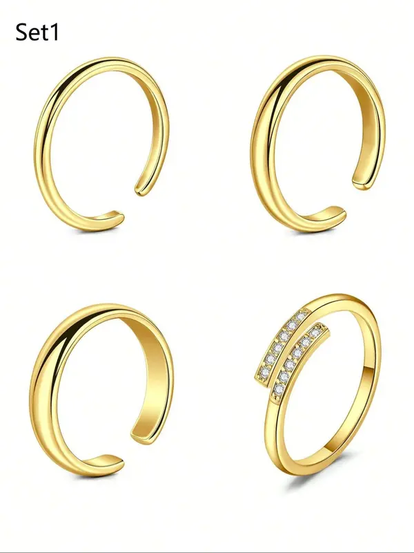 Cute Toe Ring Set, Adjustable Stainless Steel Toe Ring, Summer Beach Must-have Fashion Item, Comfortable To Wear 6