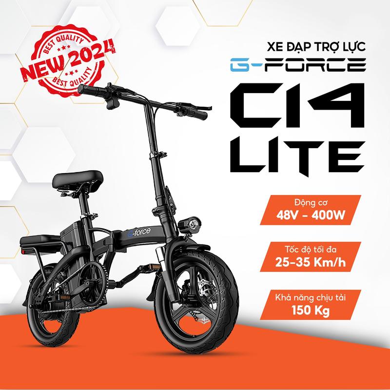 [ XETABON-EBIKE ]   Xe đạp trợ lực điện G-FORCE C14 Lite - có thể gấp gọn - bảo hành 12 tháng Gắn Xe Đạp Đạp Xe Đạp Sports Led phương  xe xedap  duong pho khoá  xe