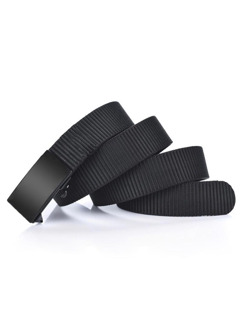 Product Introduction of Men's Automatic Buckle Tape Belt, Adjustable Tape Belt, Portable Sportive Belt, Fashionable Waistband for Outdoor Sports, Casual Waistband for Jeans Trousers 4