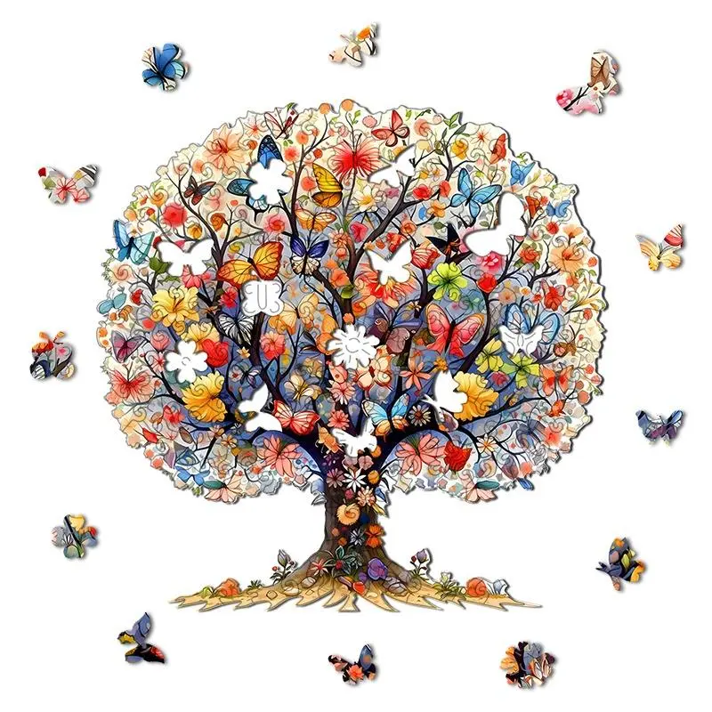 Wooden Puzzle, Creative Life Tree Shaped Jigsaw Puzzle, Educational Toy for Adults & Teens, Birthday Gift, Home Decor, Gift for Her, Men's Gift 4