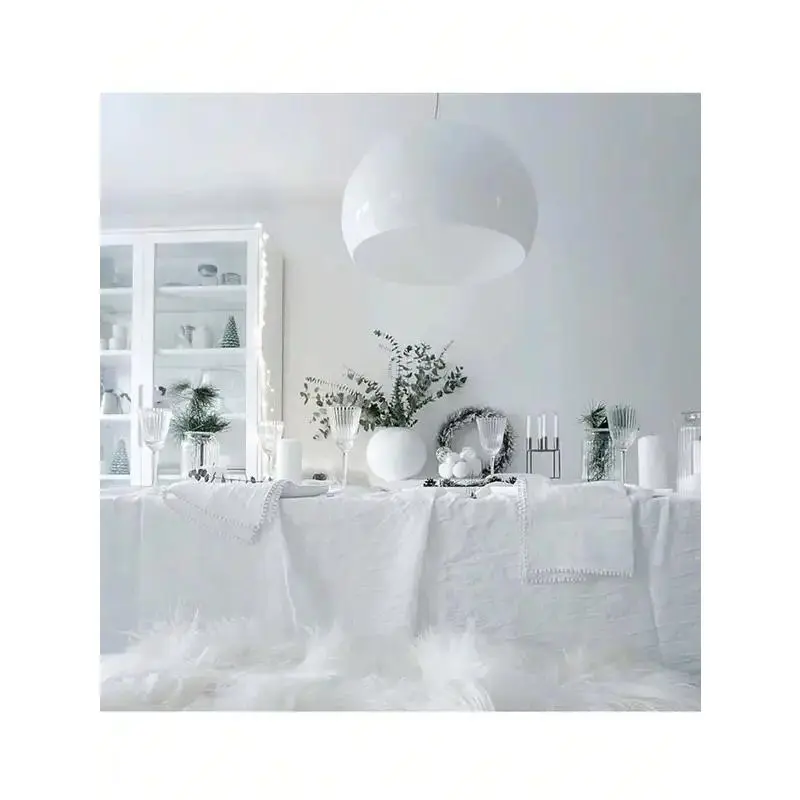 Modern Cotton Linen White Tablecloth Home Decoration Tablecloth Wedding Decoration Tablecloth 2