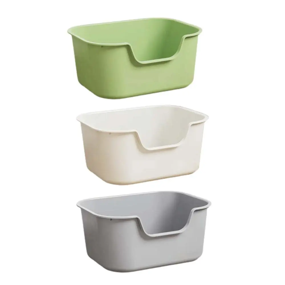 Open Top Cat Litter Box Bedpan Kitten Toilet Cat Sand Box High Sided Open Top Pet Litter Tray Cat Toilet for Indoor Cats