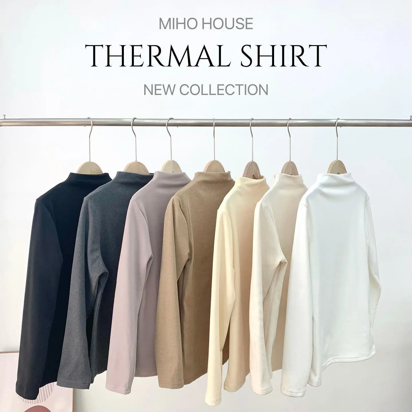 Áo Giữ Nhiệt Lông Thỏ Dài Tay, Áo Thun Cổ 3 Phân Giữ Ấm Chất Vải Dày Dặn Miho House | BigBuy360 - bigbuy360.vn