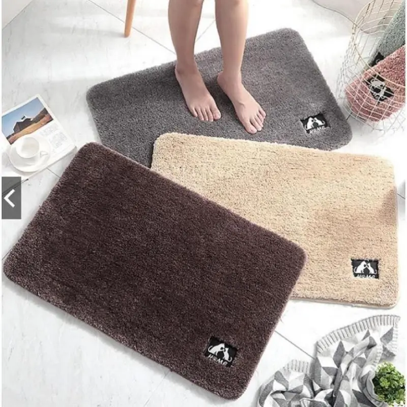Bộ 5 Thảm Lau Chân Lông Cừu Len Mịn Siêu Thấm Hút Kích Thước 40x60cm - Chống Trơn Trượt 6