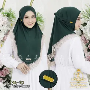 HIJAB INSTAN JERSEY / JILBAB INSTAN RENDA / HIJAB PLAT ESK_R2 Muslim  Kerudung  Bergo  Lembut Nyaman