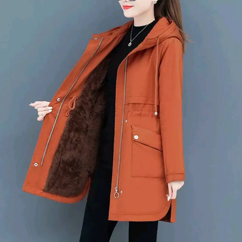 jaket wanita dewasa/ Jaket bulu wanita peshion / Musim dingin Blazer Parasut Tebal Casual