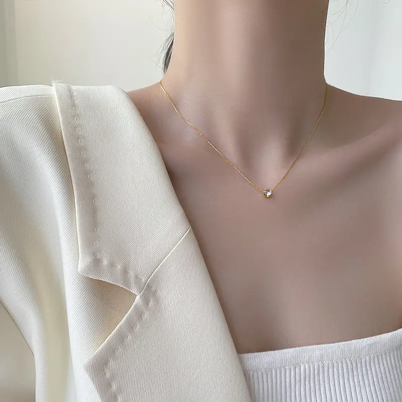 Vòng Cổ Thanh Lịch, Thời Trang, Thiết Kế Đơn Giản, Phong Cách Joker, Dành Cho Nữ, Dây Chuyền Xương Đòn Thanh Lịch Voi Women Trang Sức