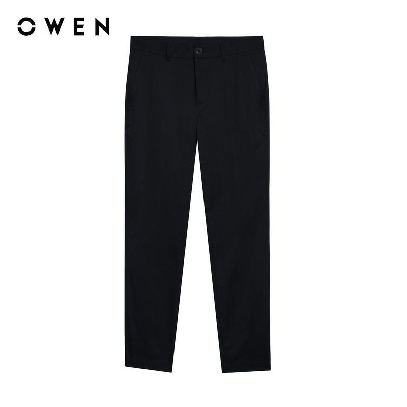 OWEN - Quần khaki Nam Regular Fit QKR241202 Màu sắc Đen 29.2% rayon 47.1% polyester 21% renu 2.7% lycra  Hoạ tiết Trơn Menswear 0