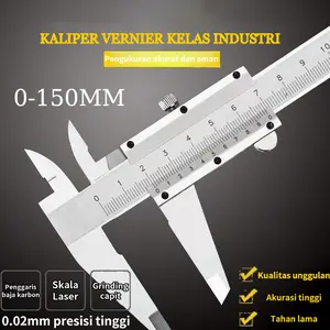150mm Jangka sorong stainless Vernier Caliper Manual Vernier Caliper Ruler Kemasan kotak / COD