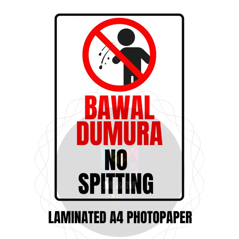 LAMINATED WARNING SIGNAGE / ENGLISH TAGALOG / A4 Size - TikTok Shop ...