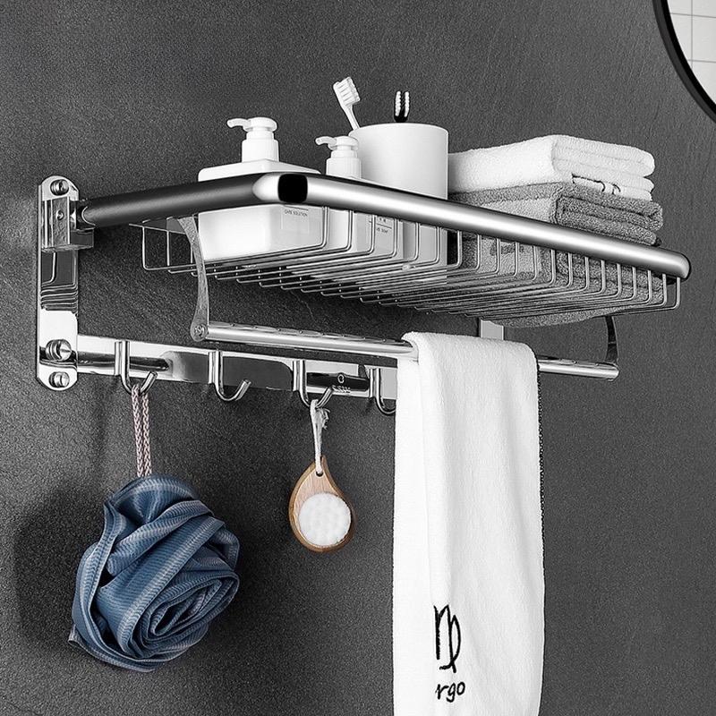 Giá Treo Khăn Tắm Inox 304 VKT3 Cao Cấp Khoan Vít Dán Tường Móc Quần Áo