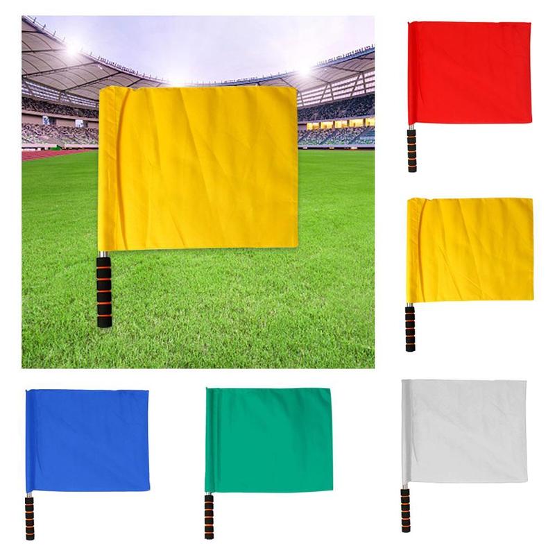 Referee Flag Sports Volleyball Football Stainless Steel Flags Idol Training Hand Signa Waving 0