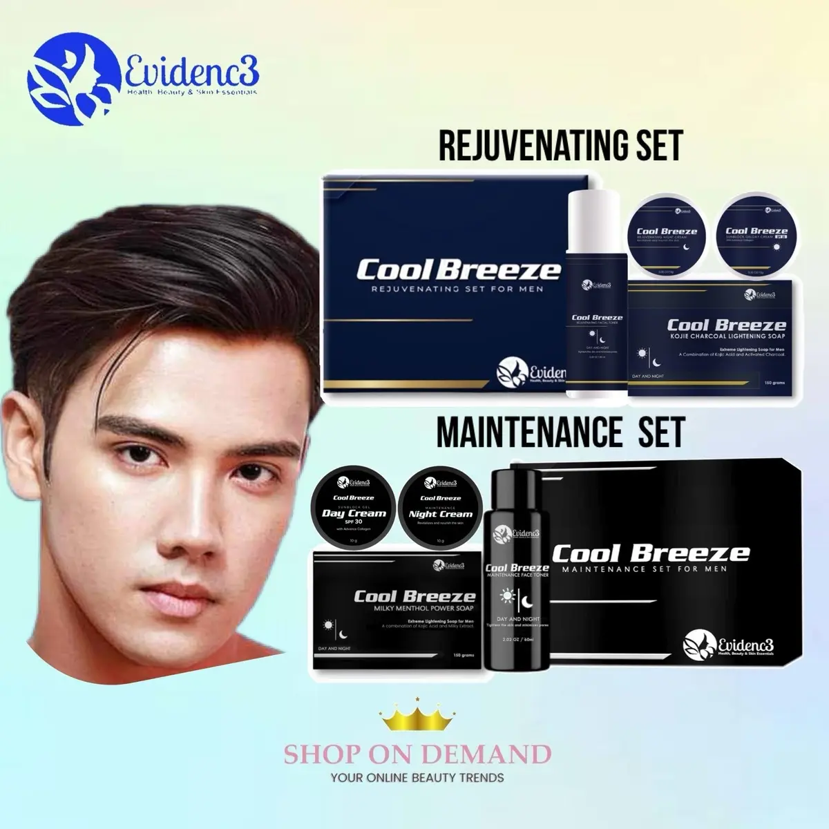Cool Breeze Rejuvenating Set For Men | Cool Breeze Maintenance Set Facial Set for Men | SET AND INDIVIDUAL