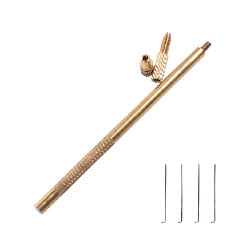 Dụng Cụ Móc Móc, 5 Cái / bộ, Kim Thông Gió, Tay Cầm Bằng Đồng, Kim Tóc Giả Ren Bền, Bộ Nối Tóc, Dụng Cụ Làm Tóc Giả Chắc Chắn, Thích Hợp Để Tự Làm 1