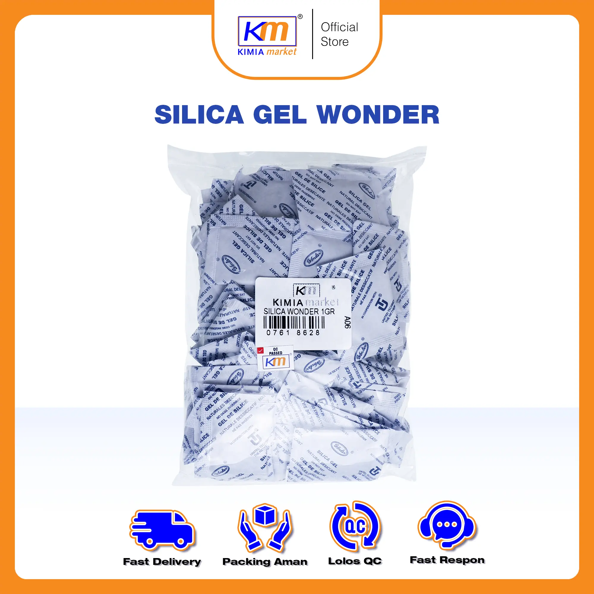 Silica Gel Wonder / Anti Lembab Pakaian 100gr 2gr per pcs / Silika Gel / Anti Lembab Wonder / Silika Gel Sepatu