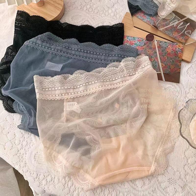 Quần Lót Ren, Cao Cấp, Dành Cho Nữ, Thiết Kế Thắt Nơ Gợi Cảm, Cạp Cao Vừa, Ngoại Cỡ, Liền Mạch, Thoáng Khí, Quần Sịp Nữ 2