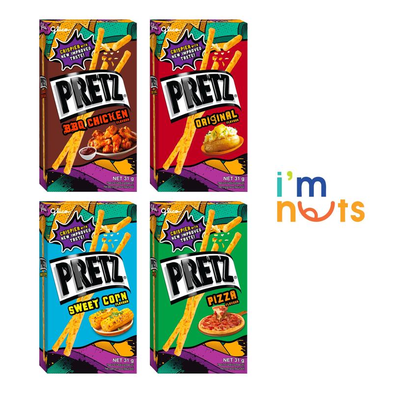  Combo 5 Hộp Bánh Que Mặn Nướng Giòn Glico Pretz Thái Lan Đủ Vị Hộp 31g 